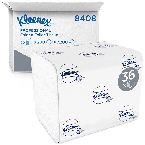 Kleenex Bulk Pack Toilet Tissue White 36 Sleeves x 200 Sheets (Replaces KC8407)