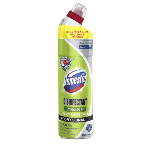 Domestos Disinfectant Toilet Gel Zero Limescale 750 ml (Replaces L3 7511606 Domestos Power Fresh)