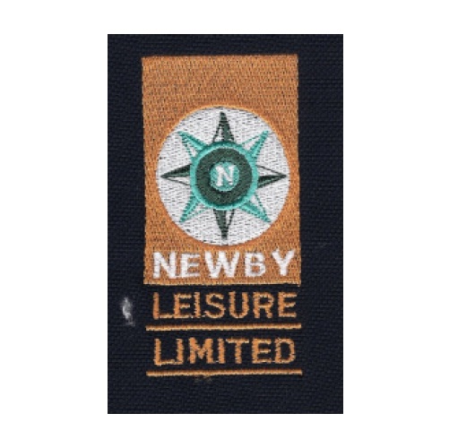Embroidery Newby Leisure 4 Colour Actual Size: 39.8 x 83 mm