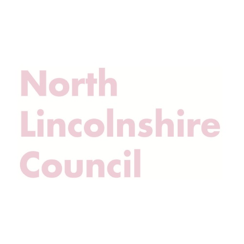 North Lincolnshire Council Heat Seal Logo White 100 x 55 mm with Blocker