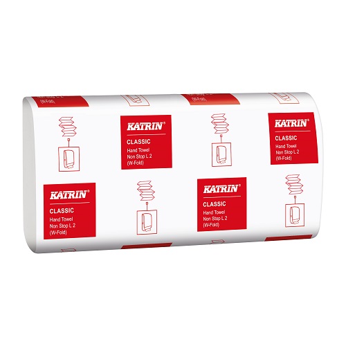 Katrin Classic Hand Towel Non Stop L2 Wide Handy Pack White 2 Ply 3000's