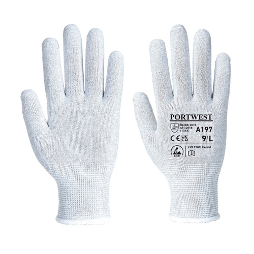 Portwest A197 ESD 13 Liner Glove White Small