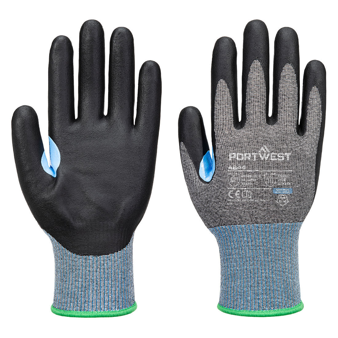 Portwest A644 CS Cut D15 Nitrile Glove Grey / Black X Small