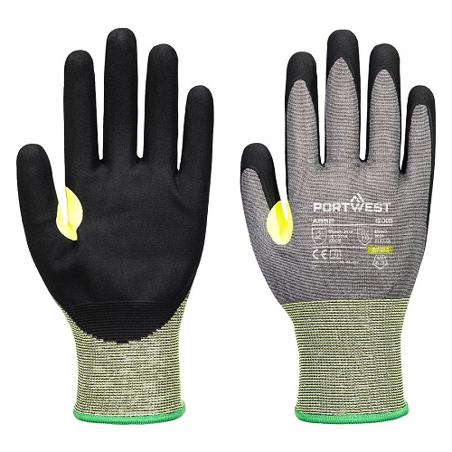 Portwest A652 CS Cut E21 Nitrile Glove Grey/Black size XXL