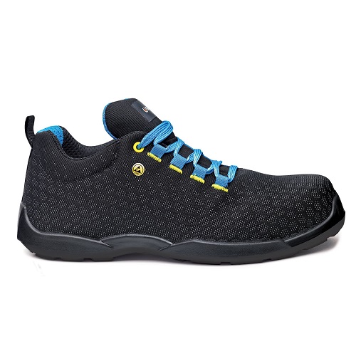 Base B0677E Marathon Safety Trainers S3 ESD SRC Black/Blue Size 6 (Womens width 10.5)