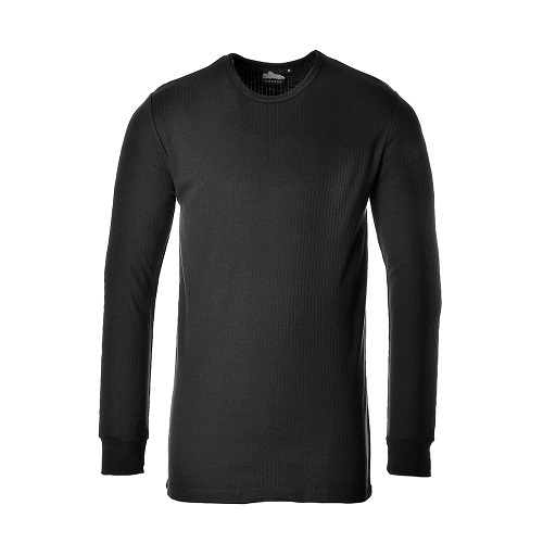 Portwest B123 Thermal T Shirt Long Black X Small
