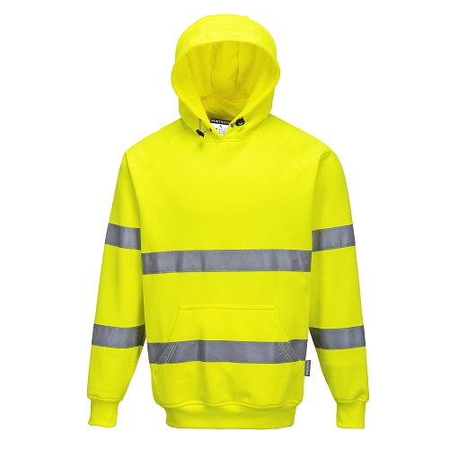 Portwest Hi-Vis Hooded Sweatshirt B304 Yellow S