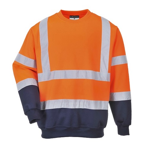 Portwest Hi-Vis Two Tone Sweatshirt B306 Orange S