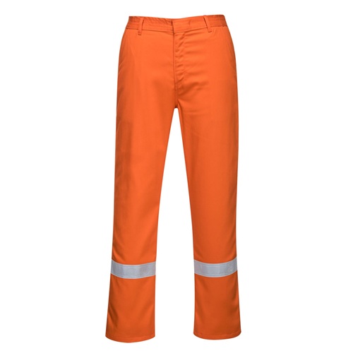 Portwest BZ14 Bizweld Work FR Trousers Orange Large