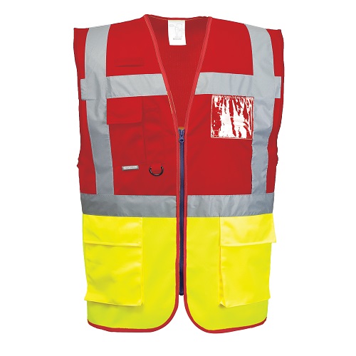 Portwest Paris Executive Vest C276 Yellow / Red Large