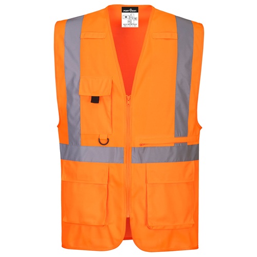 Portwest C357 Hi-Vis Tablet Pocket Executive Vest Orange Small