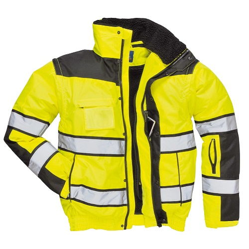 Portwest Hi-Vis Classic Bomber Jacket C466 Yellow / Black S