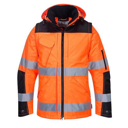 Portwest C469 Pro Hi-Vis 3-in-1Jacket Orange / Black Small