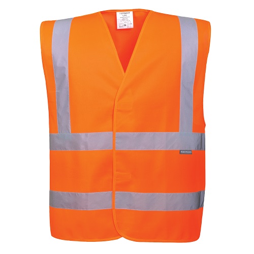 Portwest Hi-Vis Two Band and Brace Vest C470 Orange L/XL