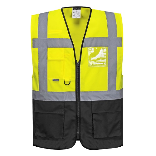 Portwest Warsaw Executive Two Tone Vest C476 Yellow / Black S