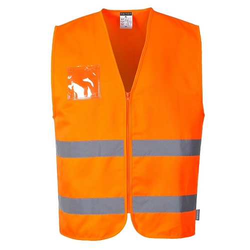 Portwest Hi-Vis Zip Front Polycotton Vest C497 Orange XXL
