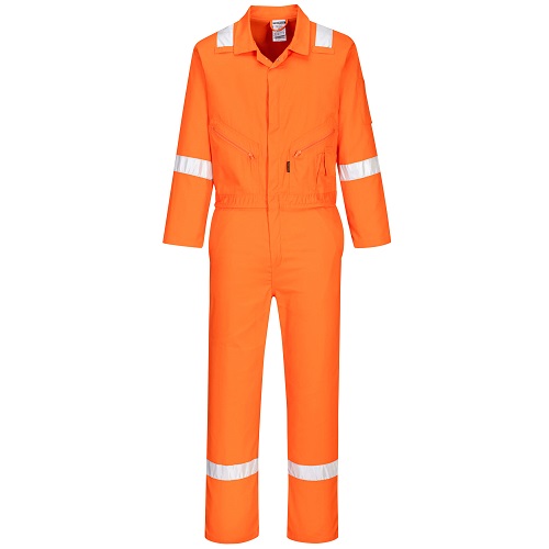 Portwest Iona Cotton Coverall With Reflective Tape C814 Orange S