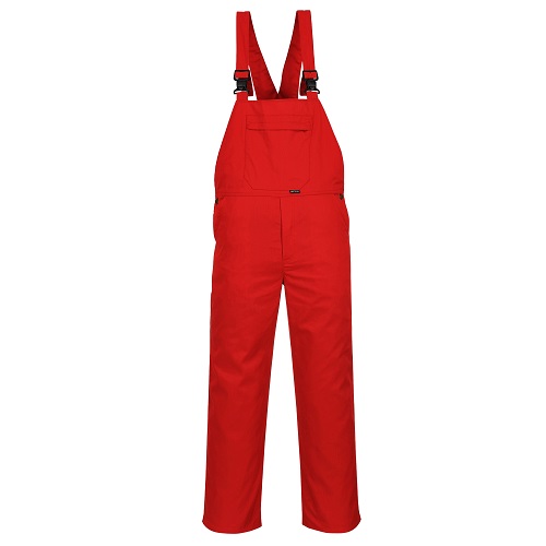 Portwest C875 Burnley Bib and Brace Red Medium