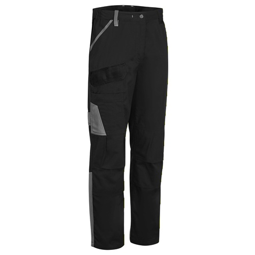 Portwest CD131 WX1 Two Tone Lightweight Cotton Work Trousers Black / Grey 36
