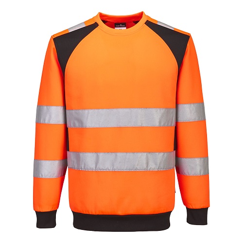 Portwest CD805 WX2 Eco Hi-Vis Sweatshirt Orange / Black Large