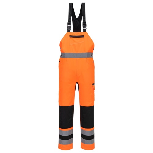 Portwest CD852 WX2 Eco Hi-Vis Bib and Brace Orange / Black M