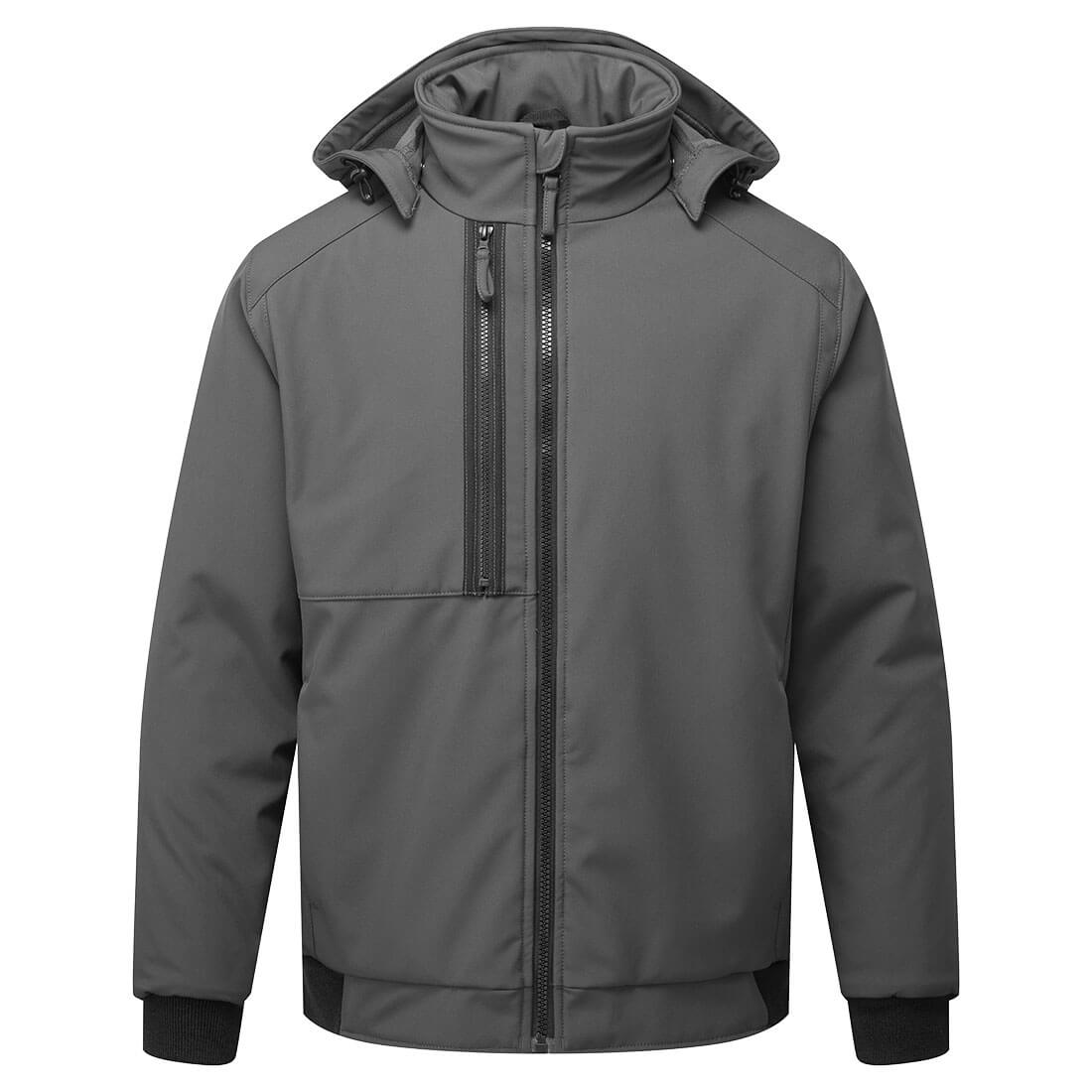 Portwest CD874 WX2 Eco Hooded Insulated Softshell (2L) Metal Grey Small