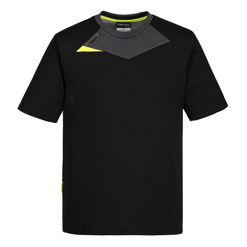 Portwest DX411 DX4 T-Shirt Short Sleeved Black Contrast Small