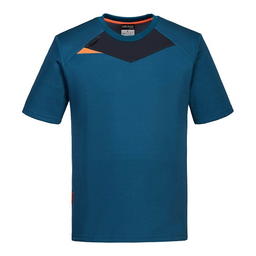 Portwest DX411 DX4 T-Shirt Short Sleeved Metro Blue Contrast Large