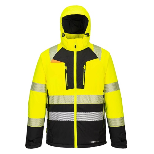 Portwest DX430 DX4 Hi-Vis Class 2 Winter Jacket Yellow / Black Large