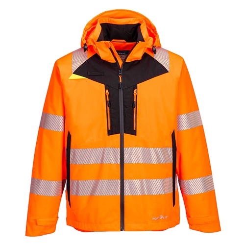 Portwest DX462 DX4 Hi-Vis Rain Jacket Orange Large