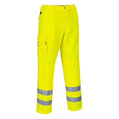 Portwest E046 Hi-Vis CombatTrousers Yellow Small Reg