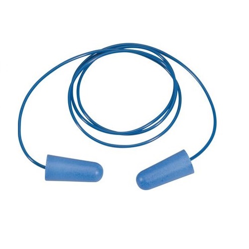 Detectable PU Foam Ear Plugs Blue Single Pair