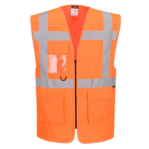 Portwest ES476 ES1 Essential Hi-Vis Executive Vest Orange Size Small