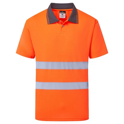 Portwest ES477 ES1 Essential Hi-Vis Polo Shirt S/S Orange XSmall