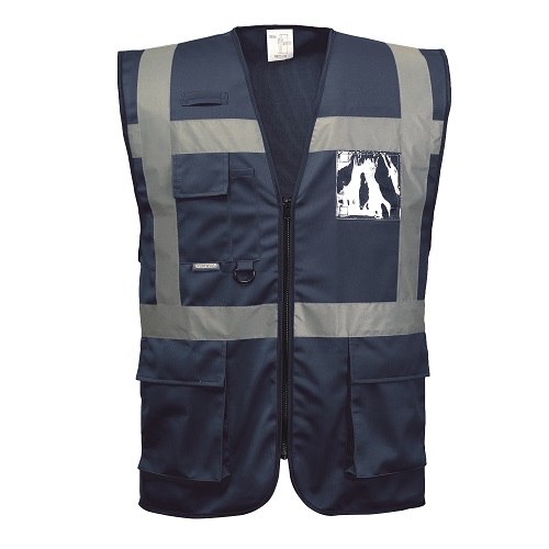 Portwest Hi-Vis Iona Executive Vest F476 Navy Small