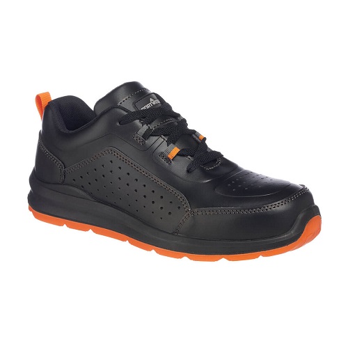 Portwest FC09 Portwest Compositelite Perforated Safety Trainer S1P Black Size 37