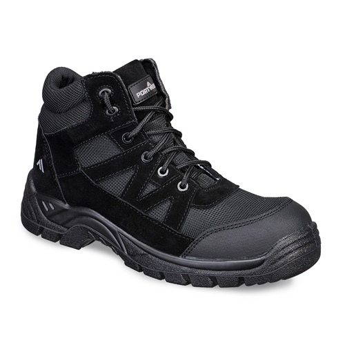 Portwest FC20 Composite Textile and Suede Ankle Boot S1PL SR FO Black Size 43