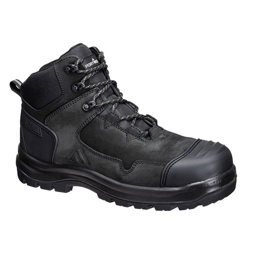 Portwest FD04 Composite Nubuck Leather Mid Boot Black S3S HRO SR FO SC LG Size 9