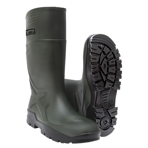 Portwest FD90 PU Non Safety Wellington O4 CI FO Green Size 6