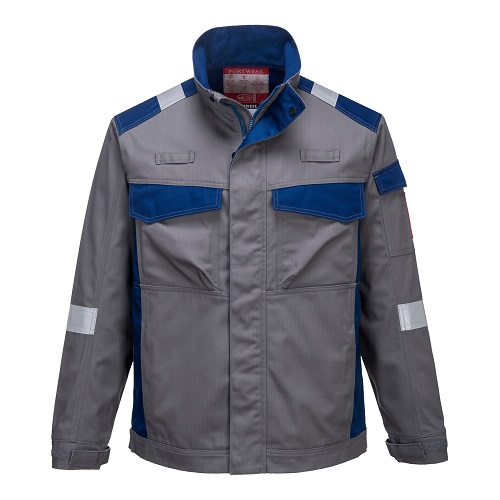 Portwest FR08 Bizflame Ultra TwoTone Jacket Grey / Royal Medium