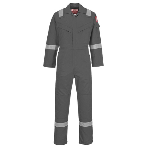 Portwest FR21 Bizflame Work Lightweight FR Coverall Grey Medium