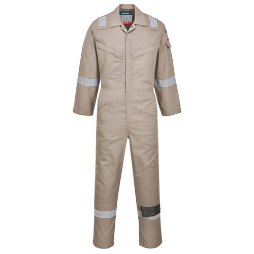 Portwest FR21 Bizflame Work Lightweight FR Coverall Khaki XXX Large