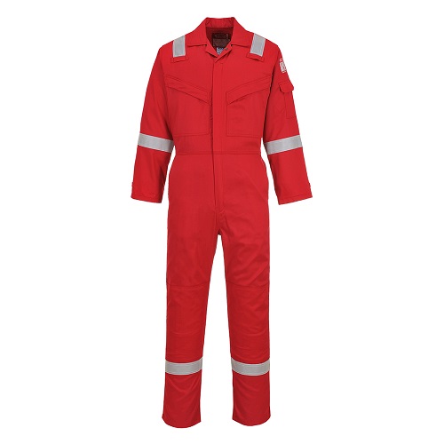Portwest FR21 Flame Resistant Super Light Weight Anti-Static Coverall 210 g Red XXL