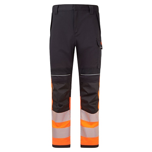 Portwest FR451 PW3 Modaflame Work HVO Class 1 FR Trousers Orange/Black 34