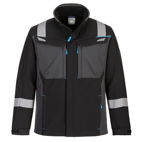 Portwest FR704 WX3 Modaflame Softshell FR Jacket Black Medium