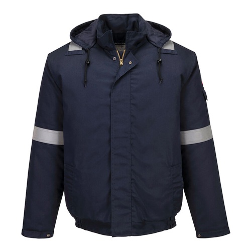Portwest FR731 Bizflame Work+ FR Insulated Bomber Jacket Navy Large
