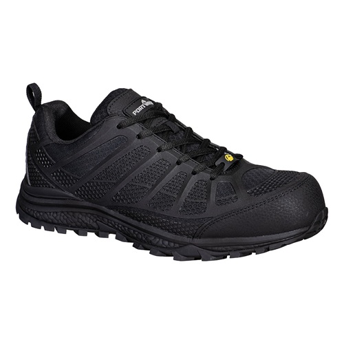 Portwest FT46 Composite Textile Trainer S1PS ESD SR FO Black Size 10