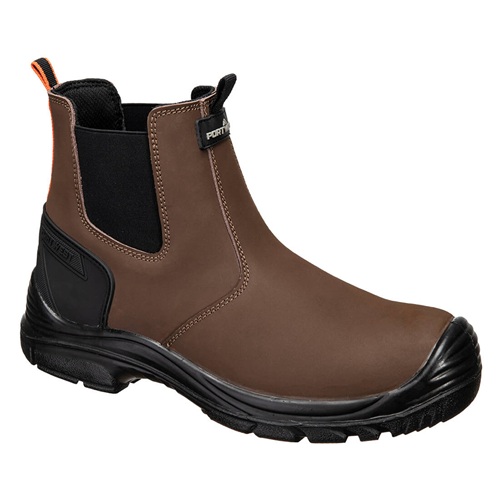 Portwest FV02 Steel Action Nubuck Dealer Boot S7 SC FO SR Brown / Black Size 4