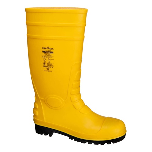 Portwest FW95 Steel PVC Wellington S5 FO Yellow 10.5