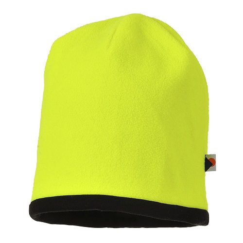 Portwest HA14 Reversible Hi-VisBeanie Hat Yellow / Black
